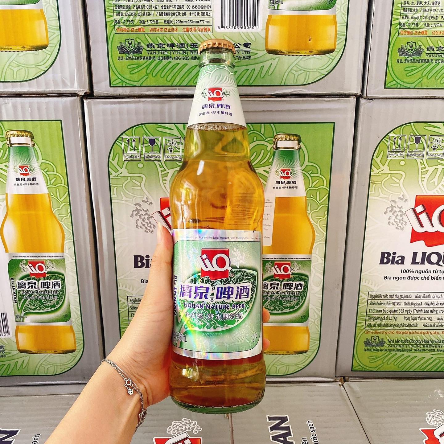 bia liquan chai xanh